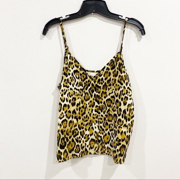Abound Leopard Print Cami Tank Top Brown Animal Print Size M - Picture 2 of 7